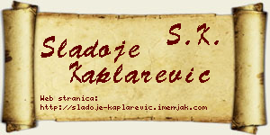 Sladoje Kaplarević vizit kartica